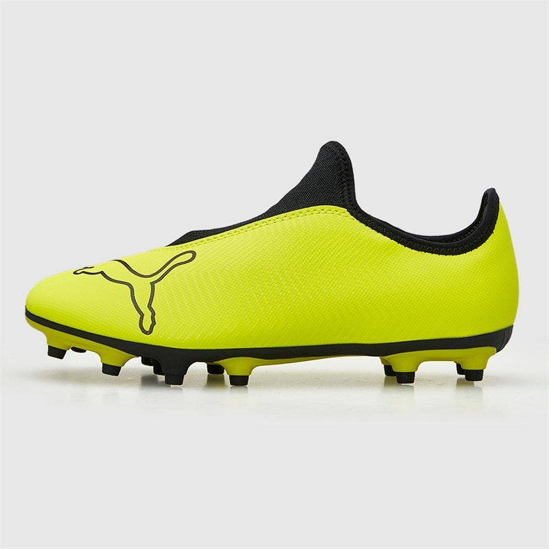 Puma Bottes de football junior Garçon Finesse sans Lacets FG sol ferme Yellow Alert - Image 2