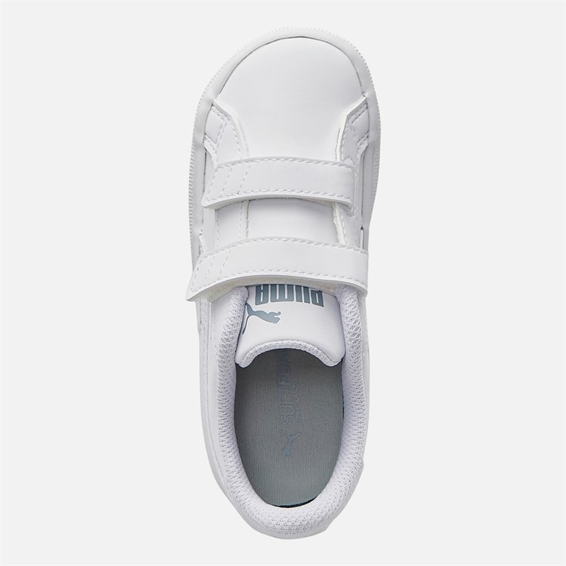Puma Baby Smash Vulc Sneakers Wit/Quarry - Afbeelding 4