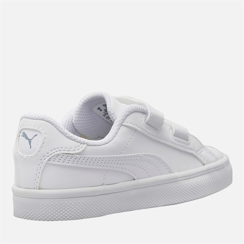 Puma Baby Smash Vulc Sneakers Wit/Quarry - Afbeelding 5