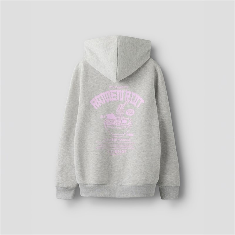 LMTD Ramen bluza z kapturem dla chłopca kolor Light Grey Melange – zdjęcie  2