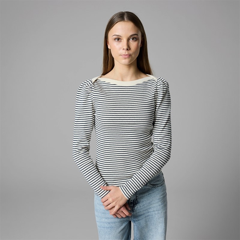 LMTD Seher bluzka z długim rękawem i łódkowym dekoltem dla dziewczynki kolor Navy Blazer – zdjęcie  4