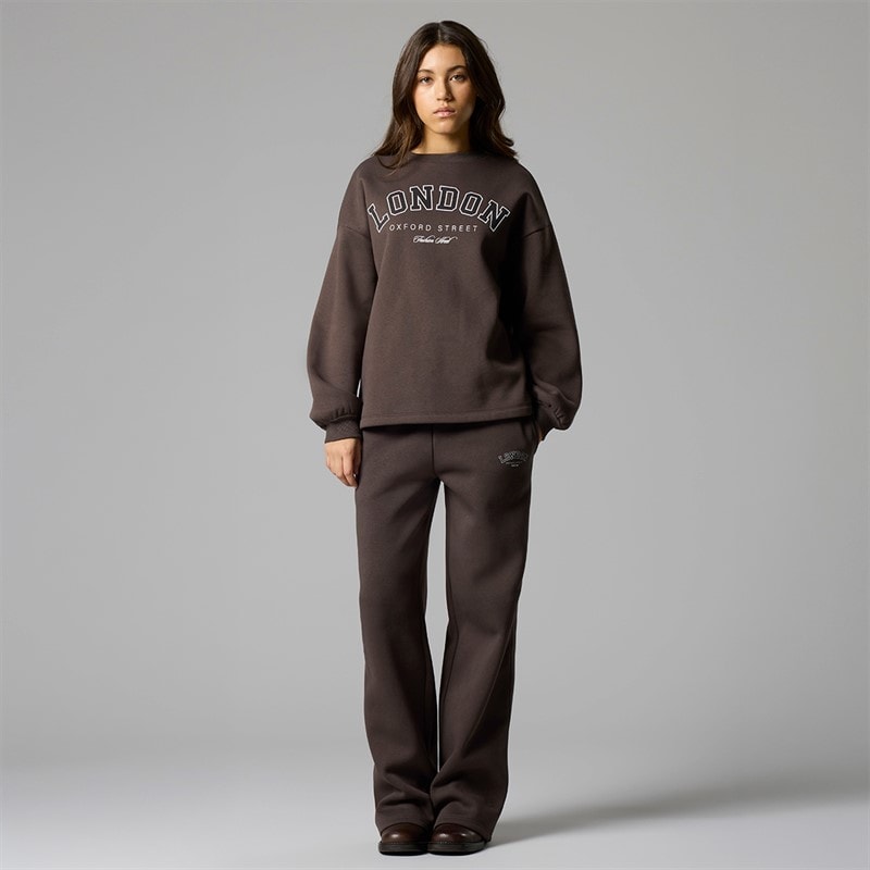 LMTD Fille Faris Pantalon de jogging large Chocolate Brown - Image 4