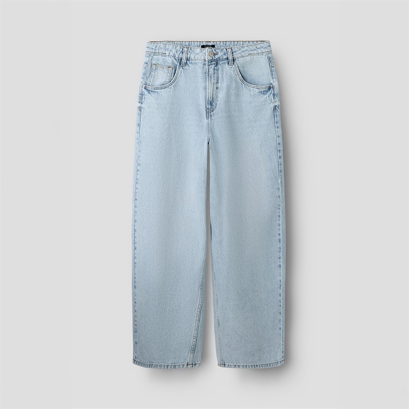 LMTD Junge Birm Skate Lässige Passform Jeans Hellblau ausgewaschener Jeansstoff - Bild 1