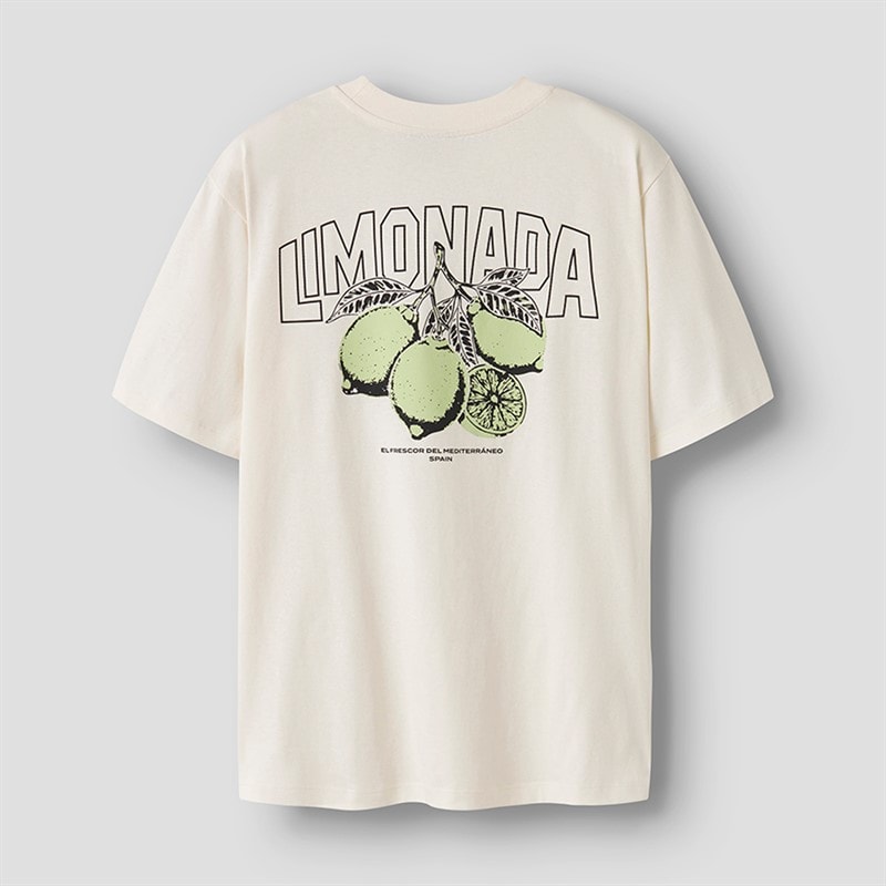 LMTD T-shirt Limon dla chłopca kolor Biała Alyssum