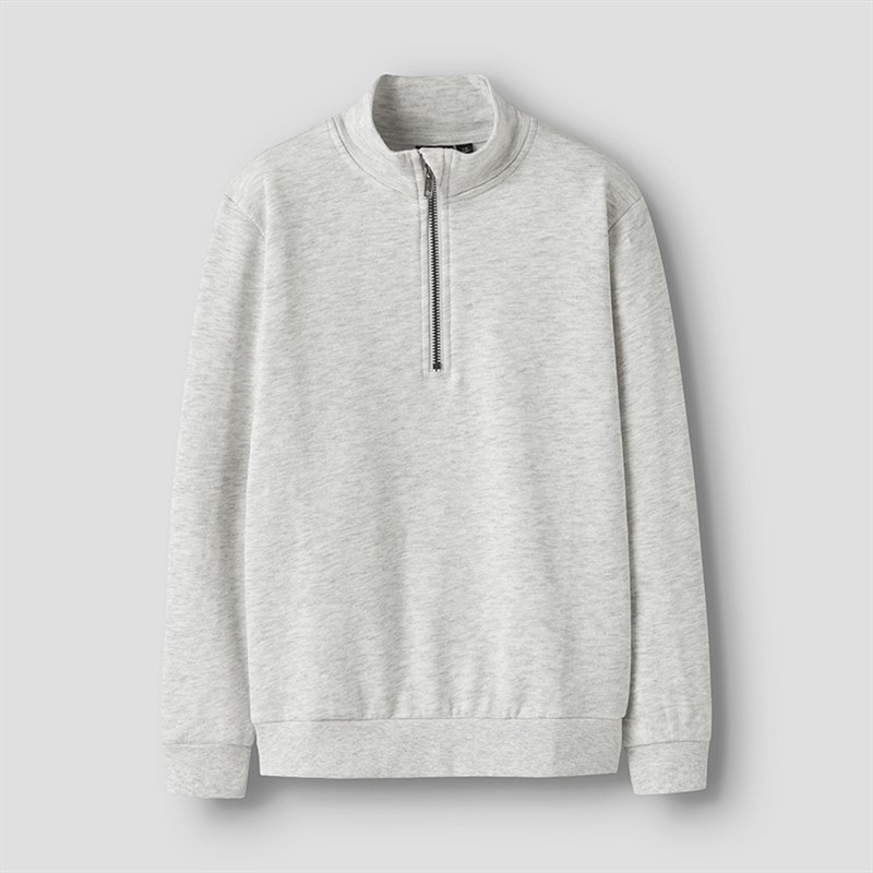 LMTD Bluza Nizu zamkiem 1/2 dla chłopca kolor Jasnoszary melanż