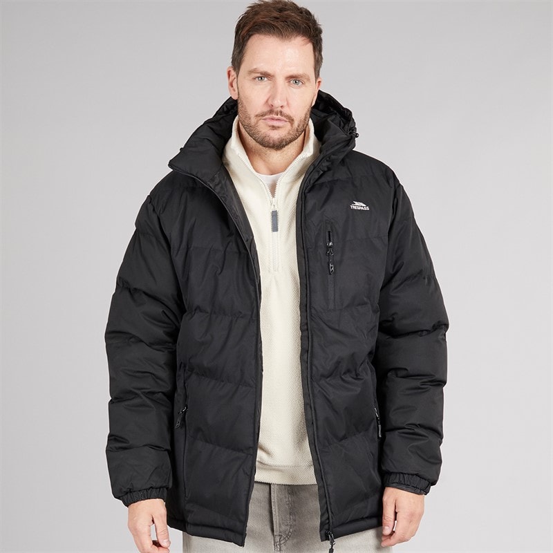 Trespass Veste Matelassée Imperméable Farsley Homme Noir