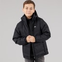 Trespass Veste à Capuche Matelassée Imperméable Figo Garçon Juniors Noir