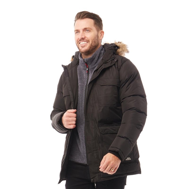Trespass Parka Imperméable Isolé Baldwin Homme Noir