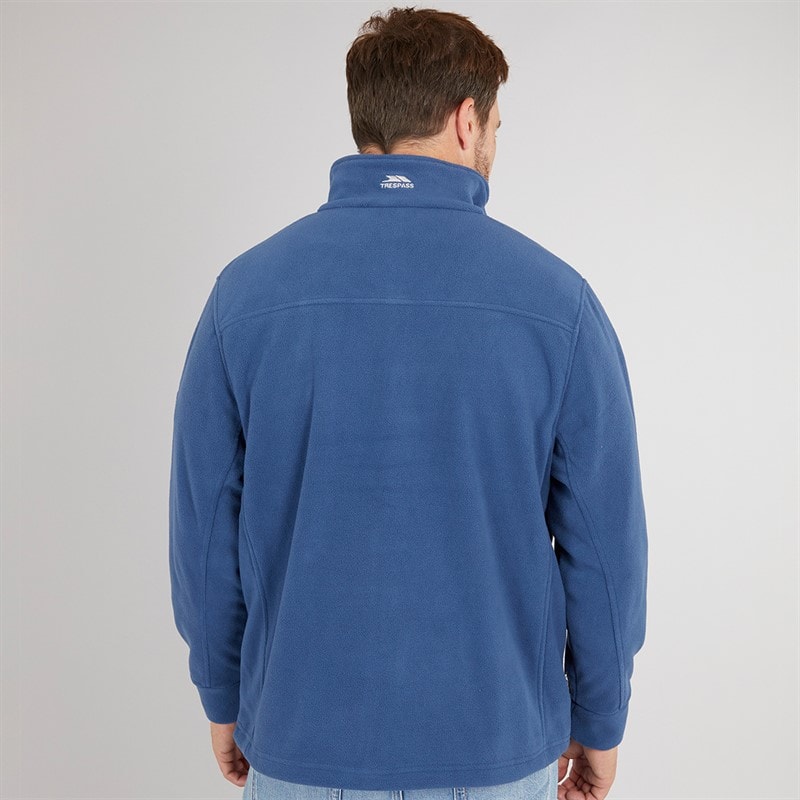 Trespass Heren Bernal Fleece-Jacke mit durchgehendem Reißverschluss Marineblau - Afbeelding 2