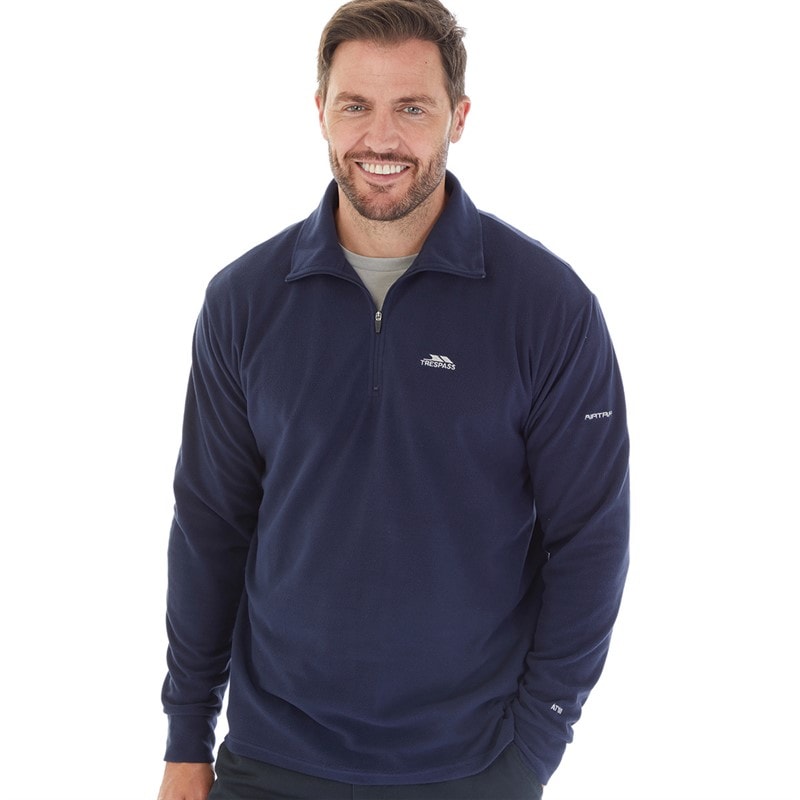 Trespass Heren Masonville 1/2 Zip Micro Fleece Navy - Afbeelding 1