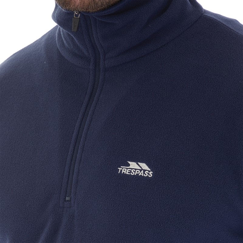 Trespass Heren Masonville 1/2 Zip Micro Fleece Navy - Afbeelding 3