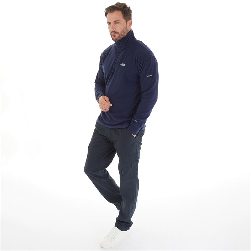 Trespass Heren Masonville 1/2 Zip Micro Fleece Navy - Afbeelding 5