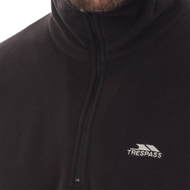 Trespass Heren Masonville 1/2 Zip Micro Fleece Zwart - Afbeelding 3