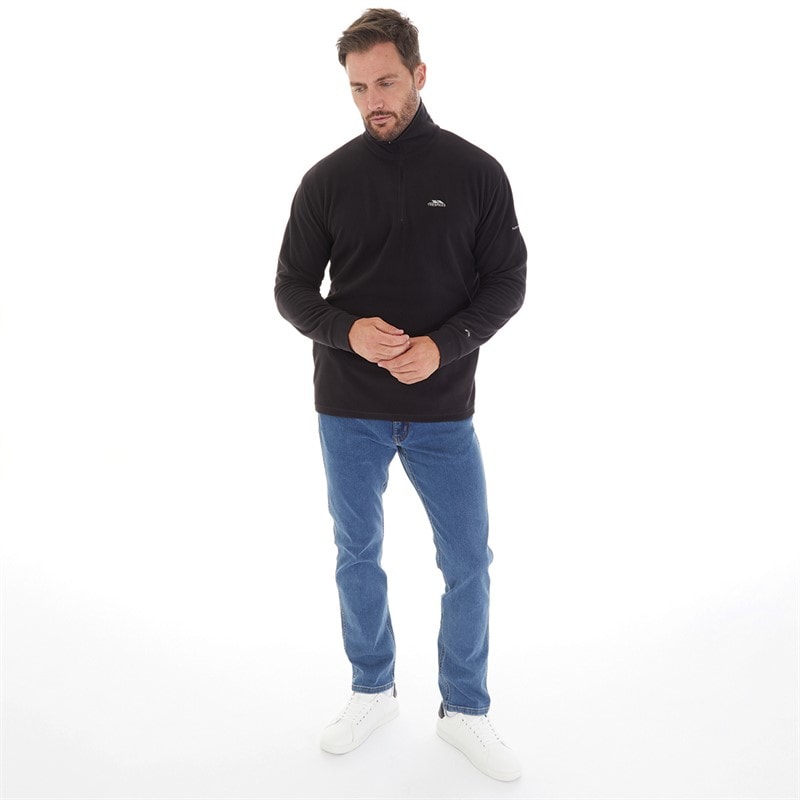 Trespass Heren Masonville 1/2 Zip Micro Fleece Zwart - Afbeelding 5