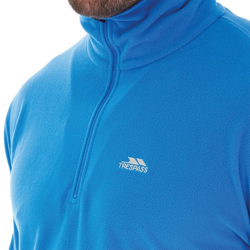 Trespass Heren Masonville 1/2 Zip Micro Fleece Blauw - Afbeelding 3