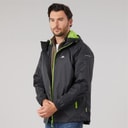Trespass Herren Qikpac wasserdichte packbare Jacke Schwarz