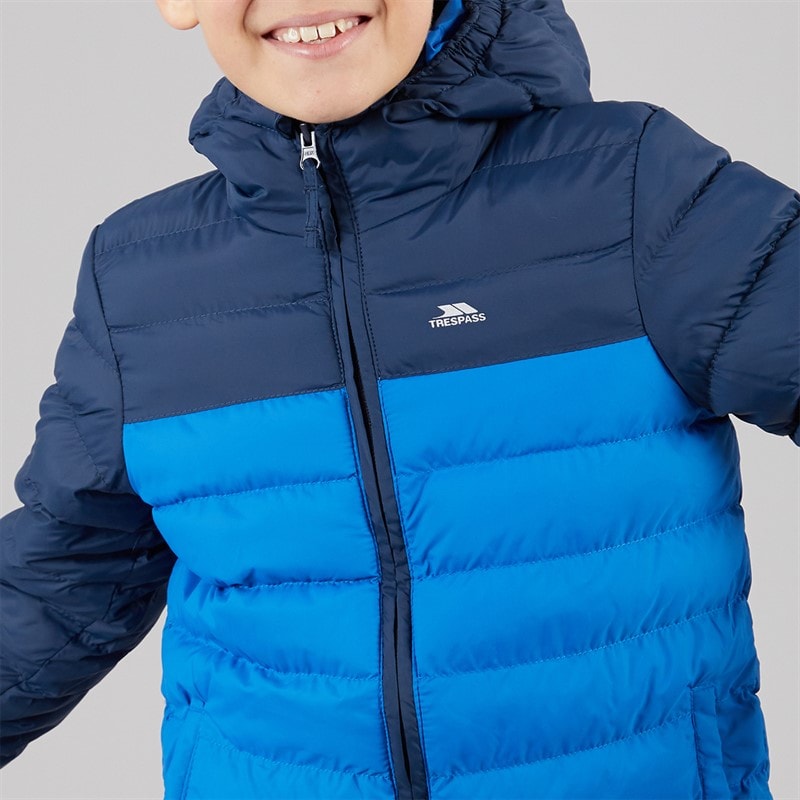 Trespass Veste à Capuche Rembourrée Oskar Garçon Marine/Bleu - Image 3