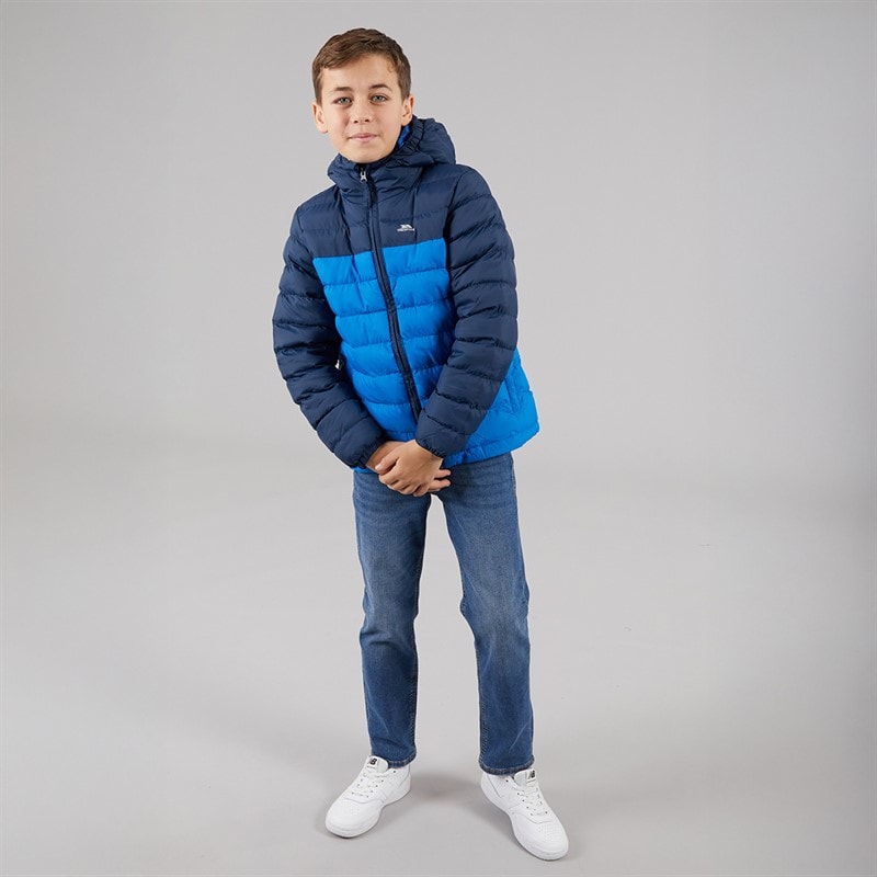 Trespass Veste à Capuche Rembourrée Oskar Garçon Marine/Bleu - Image 4