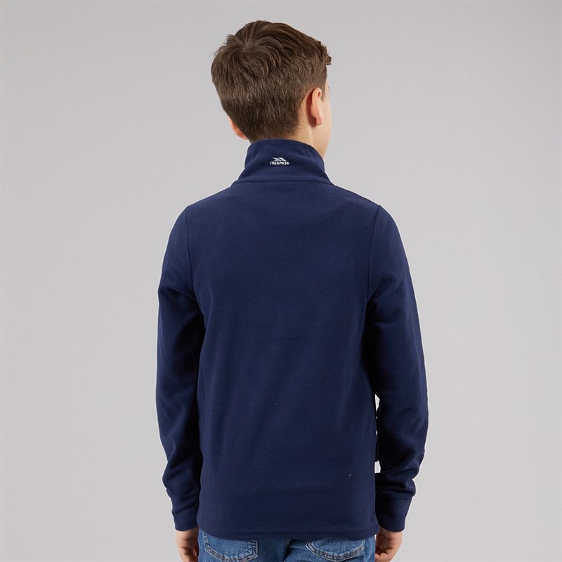 Trespass Masonville 1/2 zip micro fleece dla chłopca kolor granatowy – zdjęcie  2