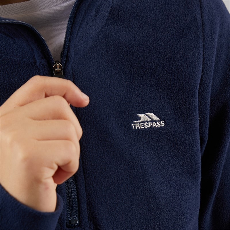 Trespass Masonville 1/2 zip micro fleece dla chłopca kolor granatowy – zdjęcie  3