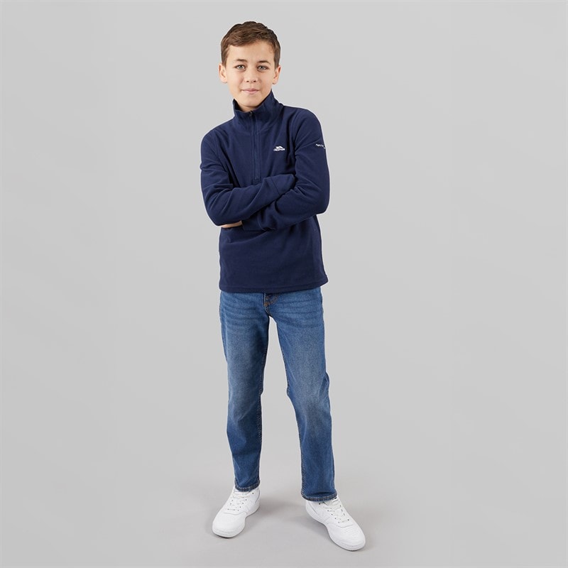 Trespass Masonville 1/2 zip micro fleece dla chłopca kolor granatowy – zdjęcie  4