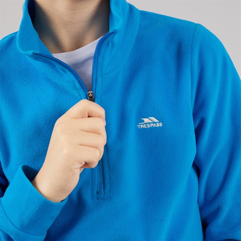 Trespass Jongens Masonville 1/2 Zip Micro Fleece Kobalt - Afbeelding 3