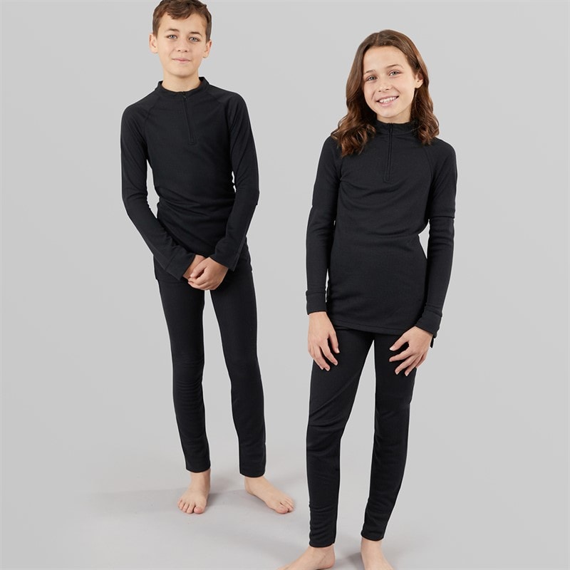 Trespass Ensemble de sous-vêtements thermiques Junior Unite 360 Noir