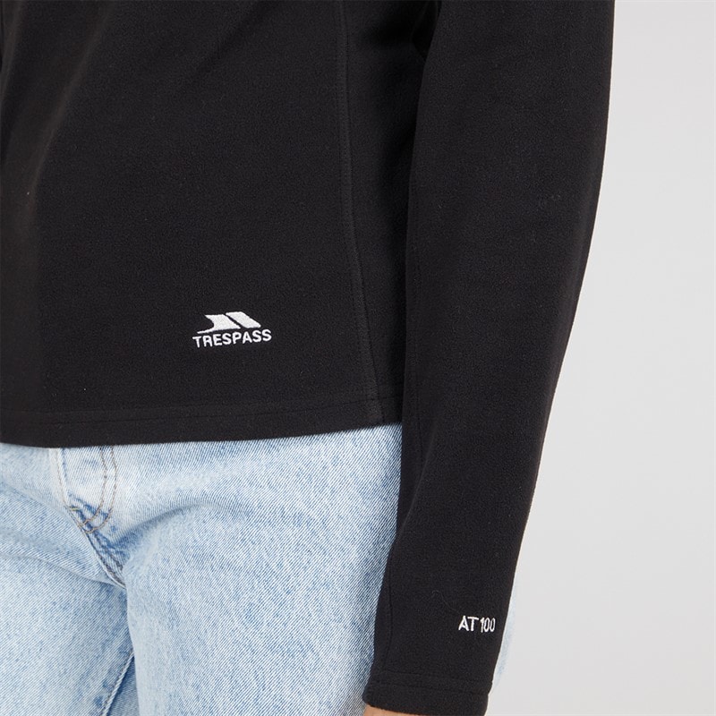 Trespass Damskie Shiner 1/2 Zip Micro Polar Czarny – zdjęcie  3