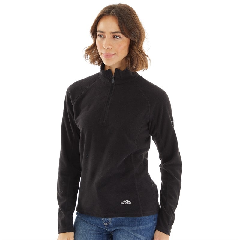 Trespass Damskie Shiner 1/2 Zip Micro Polar Czarny – zdjęcie  5