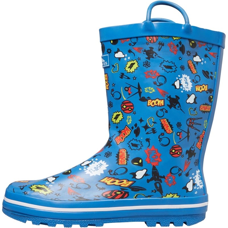 Trespass Bottes en Caoutchouc Childrens Apolloton Cartoon Printed Wellington Garçon Bleu - Image 2