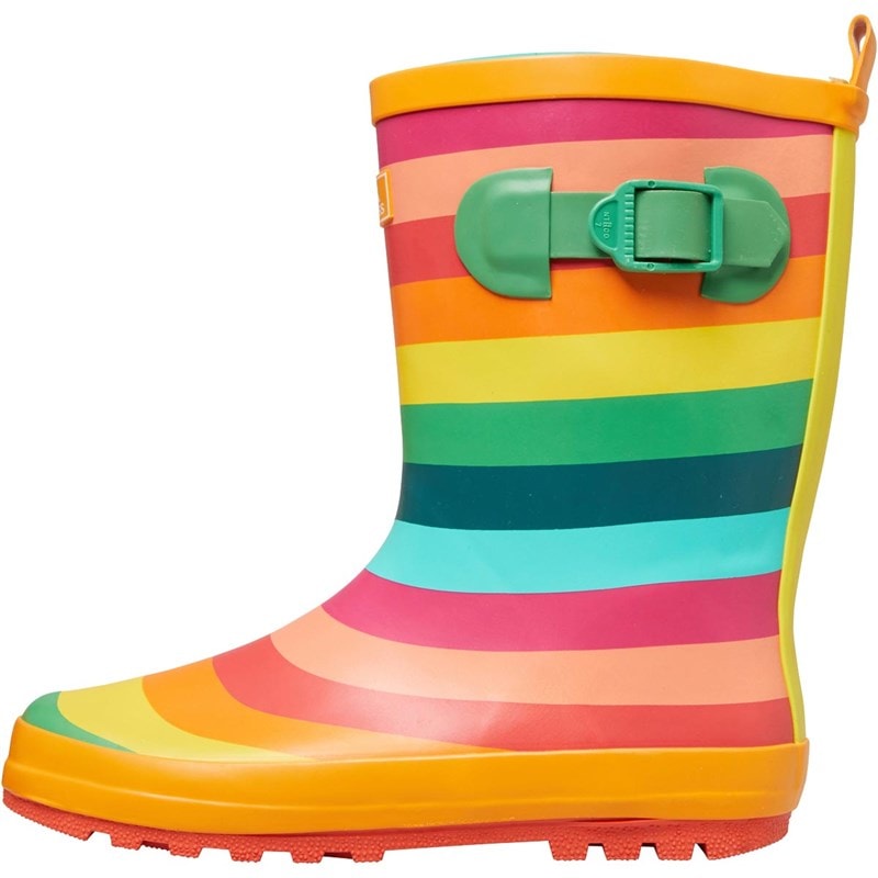 Trespass Junior Childrens Puddle Rainbow Printed Wellington Gummistiefel Mehrfarbige Streifen - Bild 2