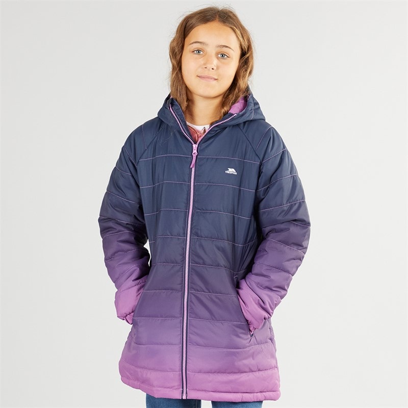 Trespass Meisjes Destiny Ombre Gevoerde Hoodie Jack Deep Pink Ombre - Afbeelding 1