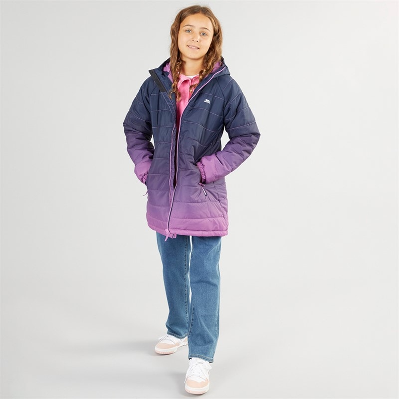 Trespass Meisjes Destiny Ombre Gevoerde Hoodie Jack Deep Pink Ombre - Afbeelding 4