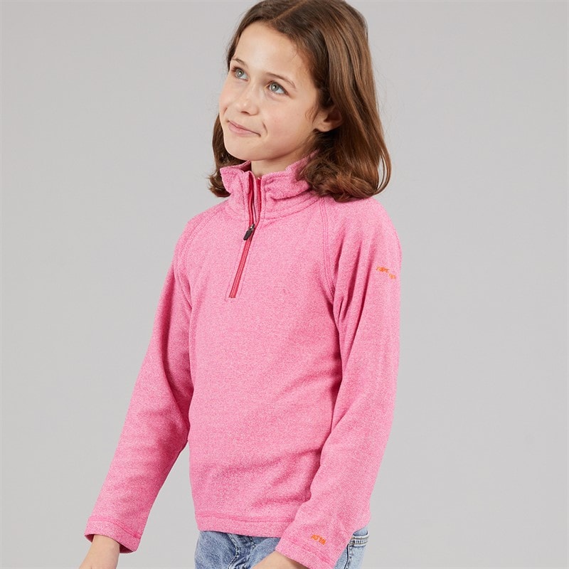 Trespass Meisjes Meadows 1/2 Zip Fleece Roze Lady - Afbeelding 1