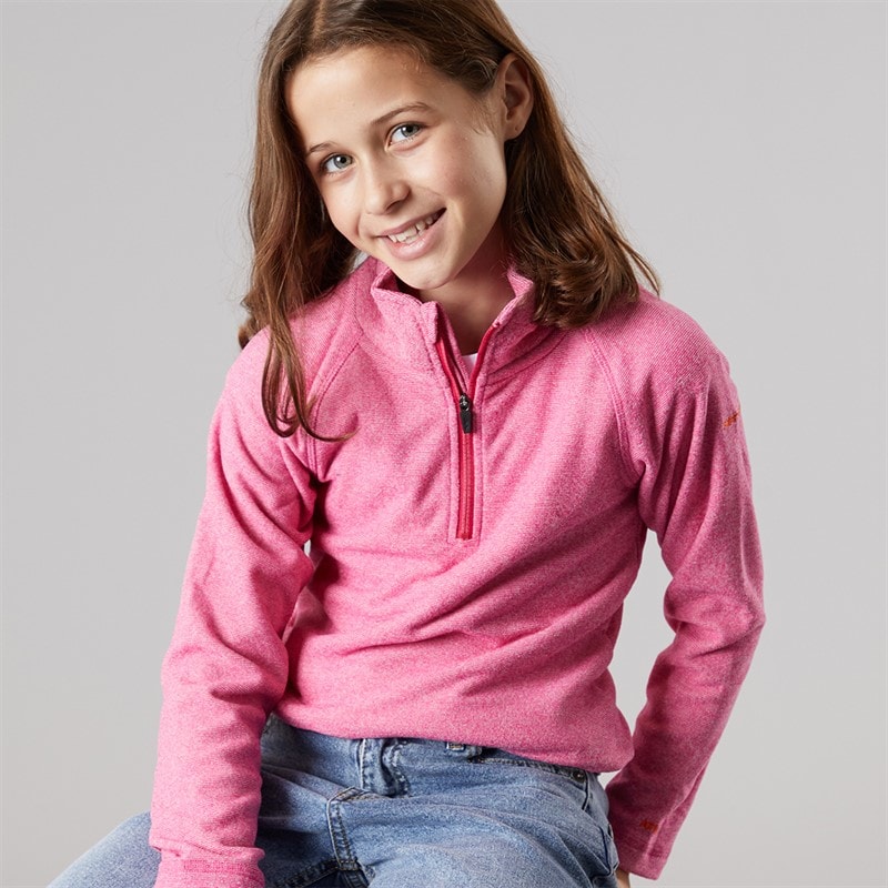 Trespass Mädchen Wiesen 1/2 Reißverschluss Fleece Rosa Dame - Bild 3