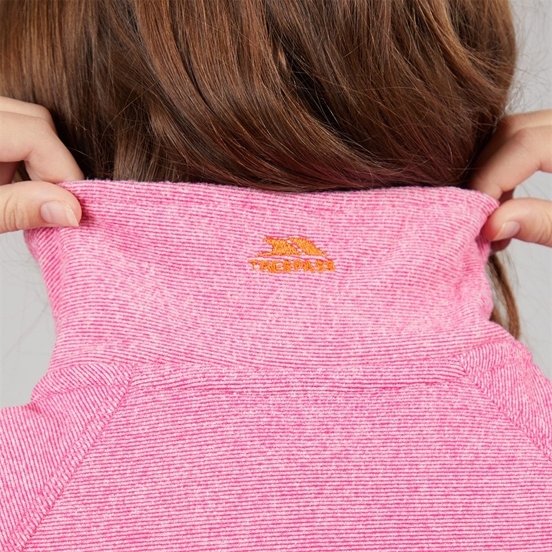 Trespass Mädchen Wiesen 1/2 Reißverschluss Fleece Rosa Dame - Bild 5