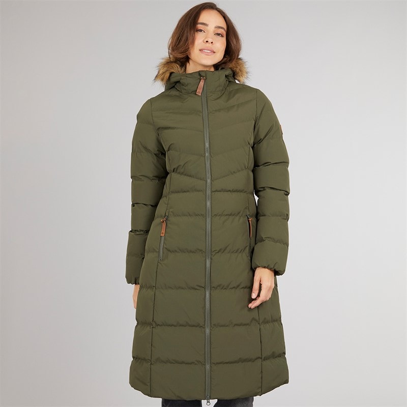 Trespass Dames Audrey Waterdichte Gevoerde Jas Met Capuchon Dark Vine - Afbeelding 3