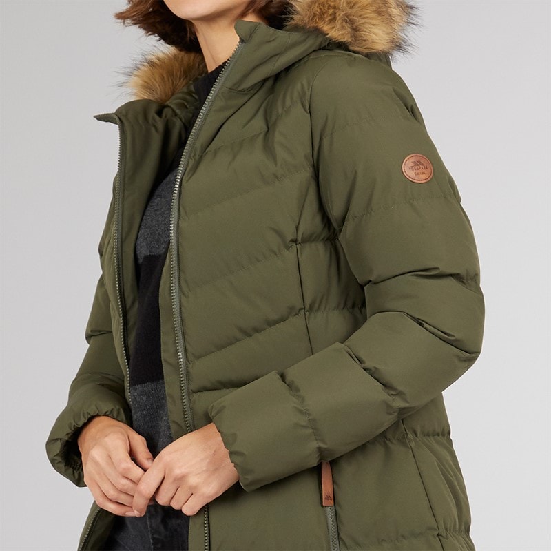 Trespass Dames Audrey Waterdichte Gevoerde Jas Met Capuchon Dark Vine - Afbeelding 5