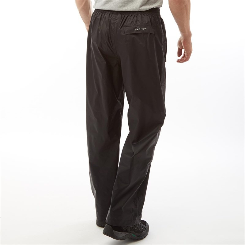 Trespass Herren Qikpac wasserdichte verpackbare Hosen Schwarz - Bild 2