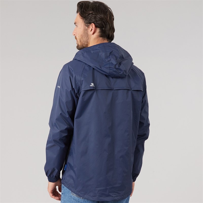 Trespass Herren Qikpac wasserdichte packbare Jacke Navy - Bild 2
