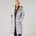 Trespass Manteau matelassé à Capuche Imperméable Audrey Femme Platinum