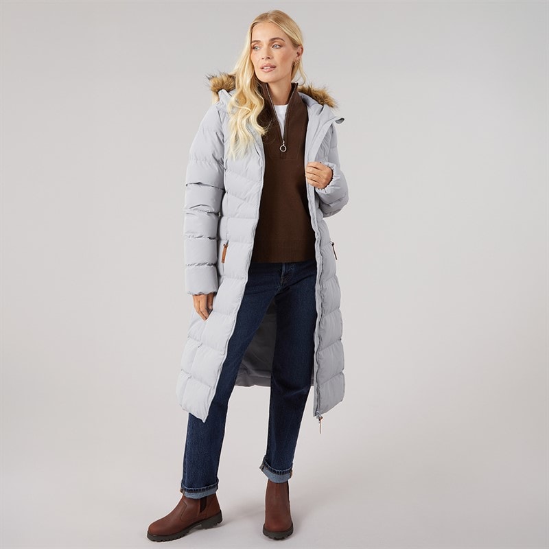Trespass Manteau matelassé à Capuche Imperméable Audrey Femme Platinum - Image 4