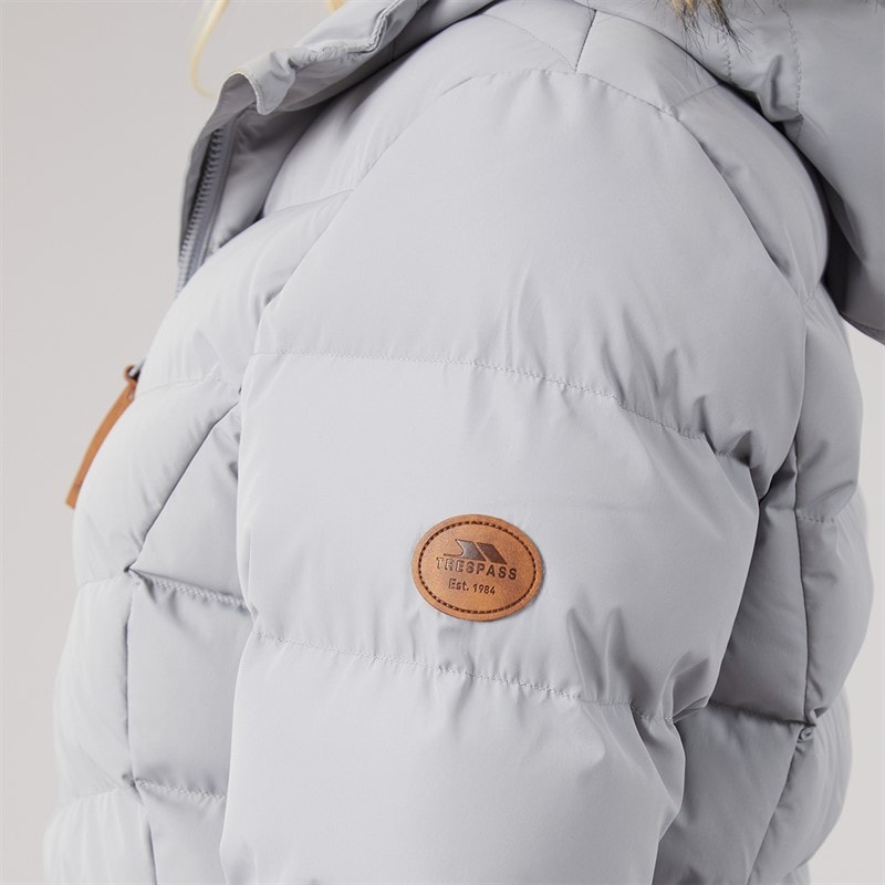 Trespass Manteau matelassé à Capuche Imperméable Audrey Femme Platinum - Image 5