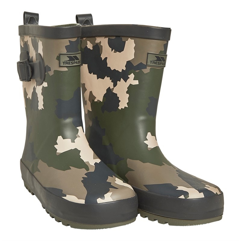 Trespass Kids Puddle Printed Regenlaarzen Groen