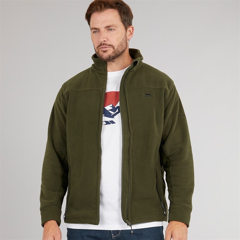 Trespass Heren Bernal Fleece jack met volledige rits Dark Vine - Afbeelding 1