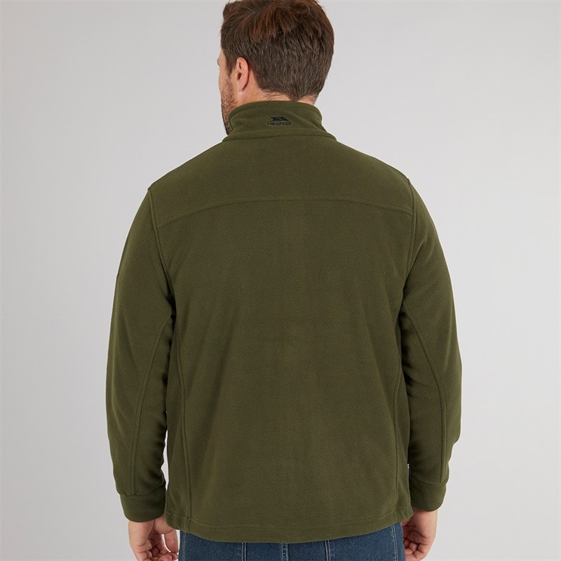 Trespass Heren Bernal Fleece jack met volledige rits Dark Vine - Afbeelding 2