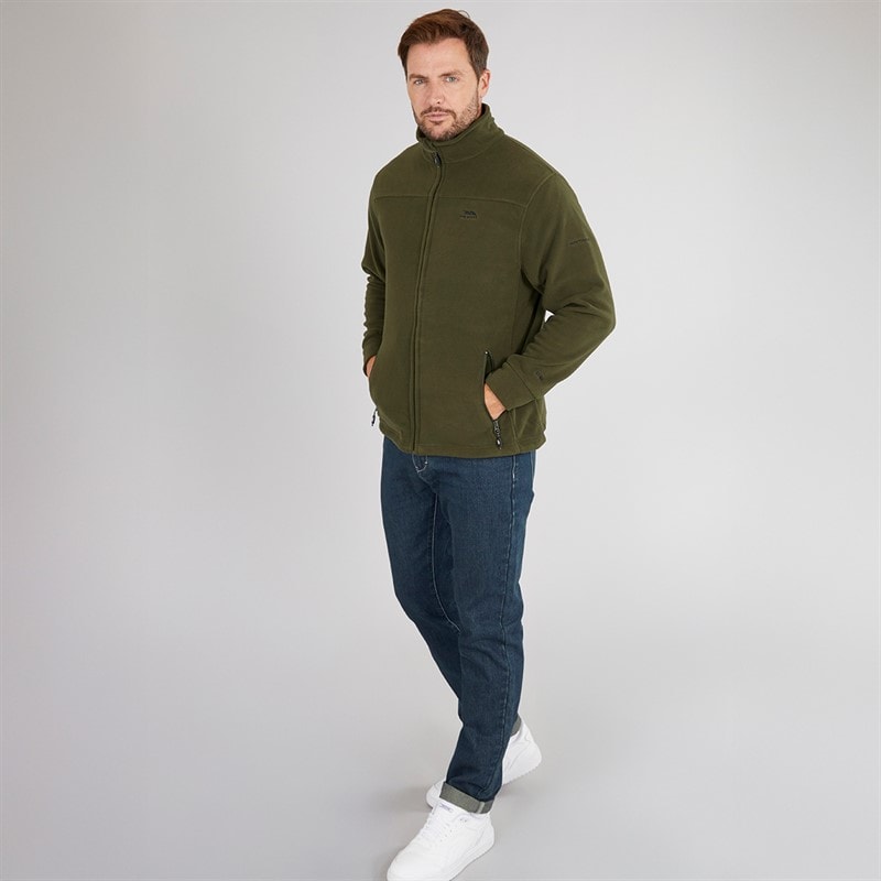 Trespass Heren Bernal Fleece jack met volledige rits Dark Vine - Afbeelding 4