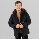 Trespass Parka Imperméable Isolée Upsider Noir Garçon Junior