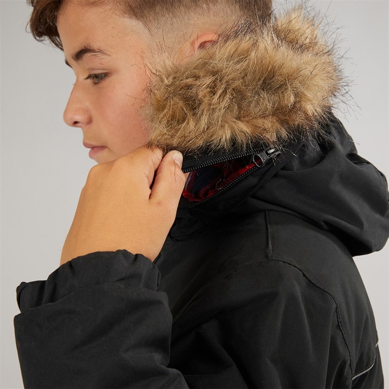 Trespass Junior Junge Upsider Isolierte Wasserdichte Parka Schwarz - Bild 5