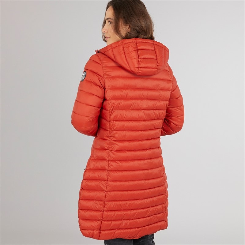 Trespass Dames Briarlea Gevoerde Capuchon Lange Jas Burnt Orange - Afbeelding 2